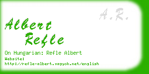 albert refle business card